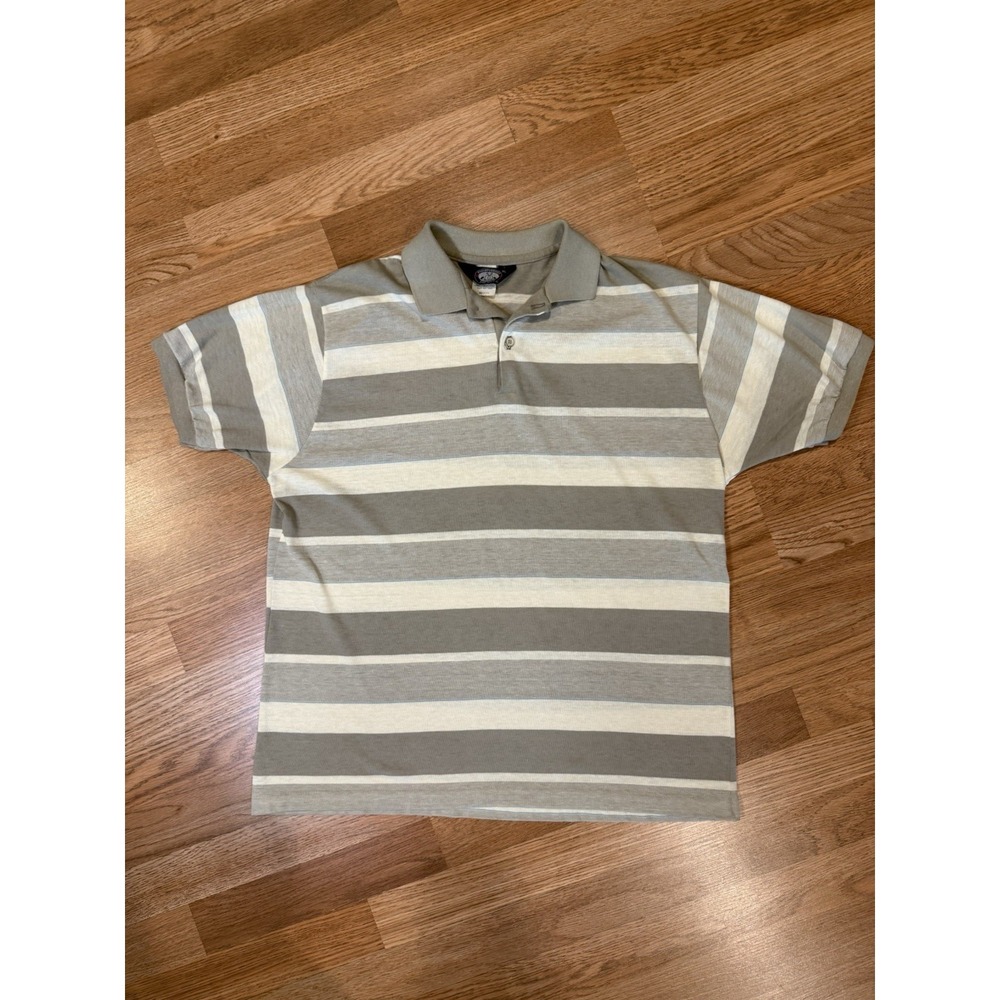 Vintage 70s 80s Knightsbridge Golf Polo Shirt Mens XL Brown Gray Knit Old money